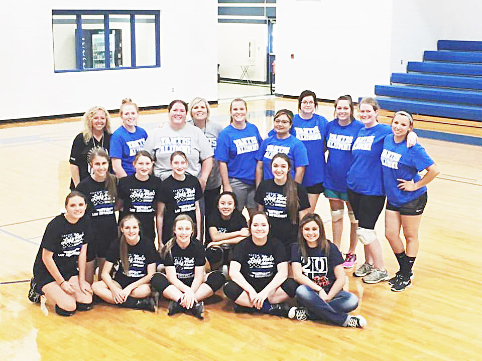 The Yantis Lady Owls varsity recently got together with some talented Yantis alumni for a friendly volleyball match recently.