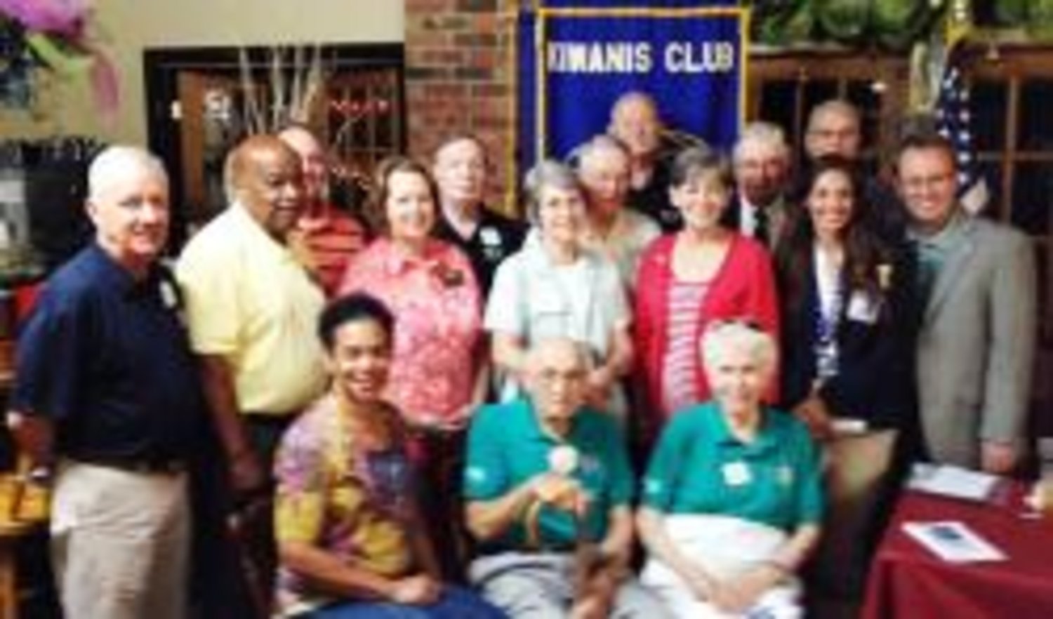 Representatives from the Kiwanis Clubs of Tyler-Rose City, Hideaway, Mineola, Van, Quitman, Gilmer and Holly Lake Ranch