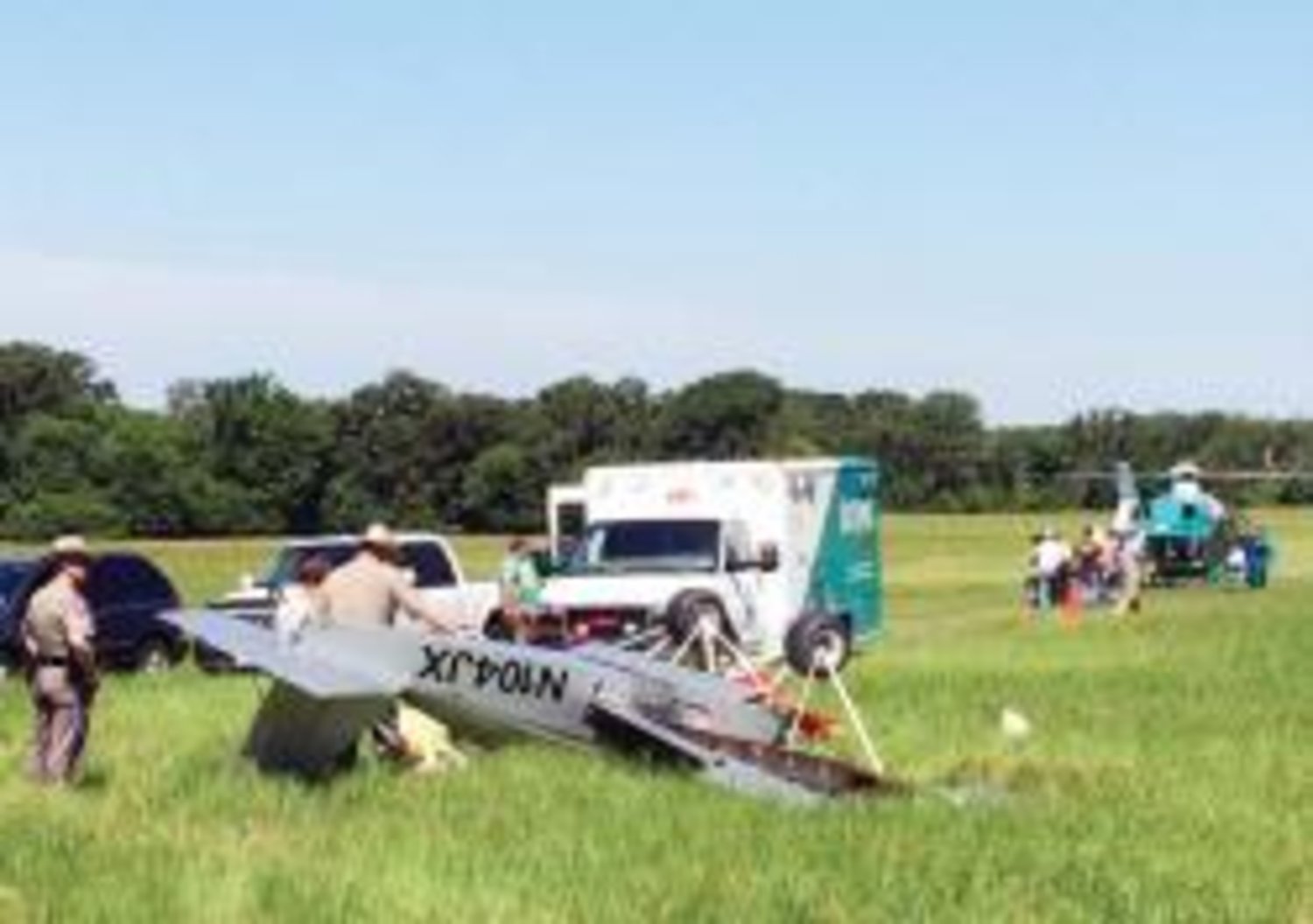 A small plane piloted by Benjamin Kunziker crashed just off Wood County Road 3220 near FM 778 last week.