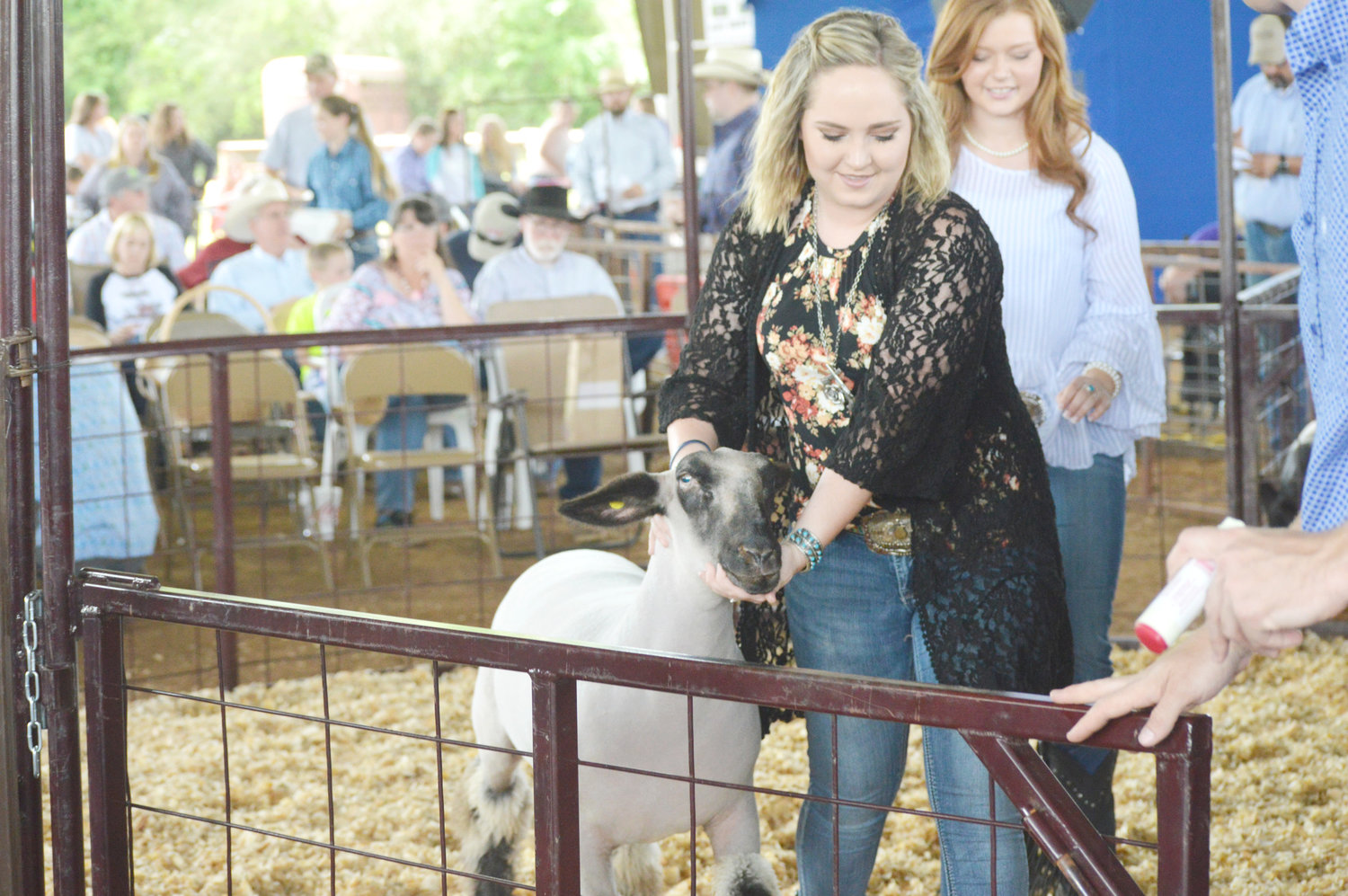 Gracie Beech, Yantis FFA, had the Grand Champion Lamb which sold for $2,250. (Monitor photos by Larry Tucker)