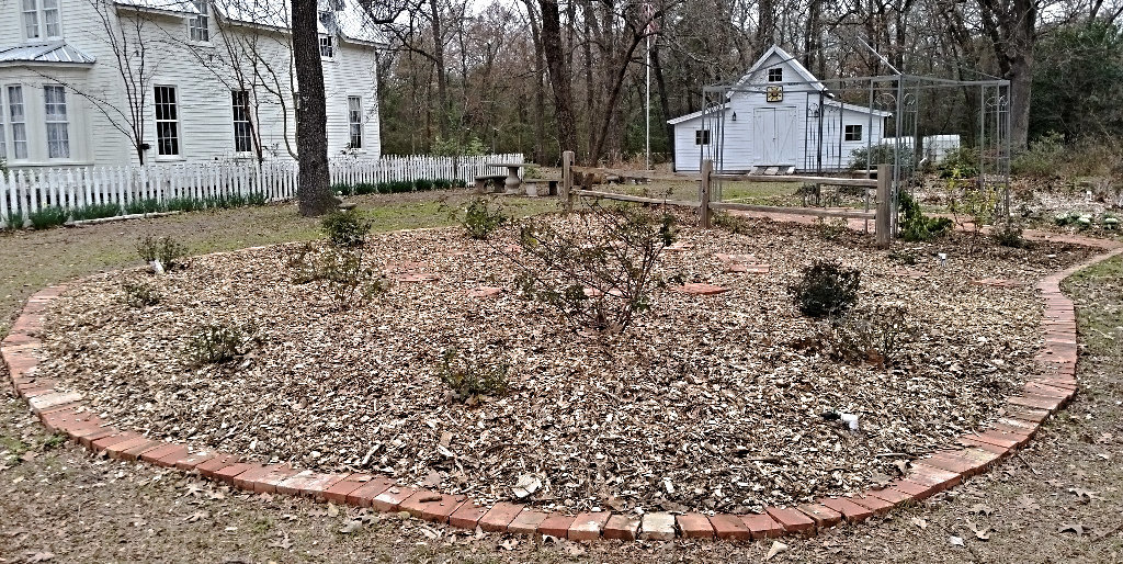 Newly planted rose garden at the Wood County Arboretum & Botanical Gardens