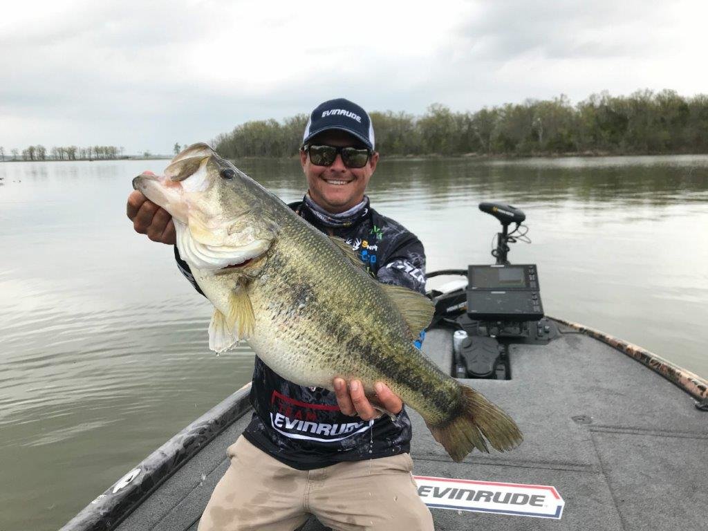 Justin Atkins hauled in this 10.8 pound bass at Lake Fork during the Major League Fishing (MLF) event last week. The fish set a record for the biggest bass caught in MLF competition.