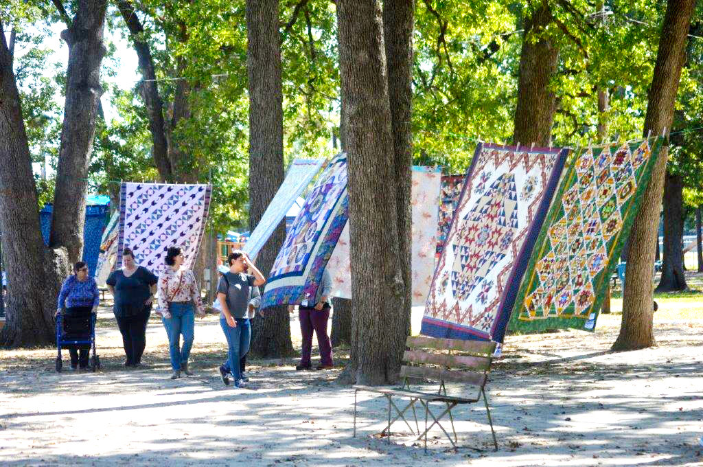 Jim Hogg City Park was full of quilts as part of the Stitchin’ Heaven fall festival over the weekend.